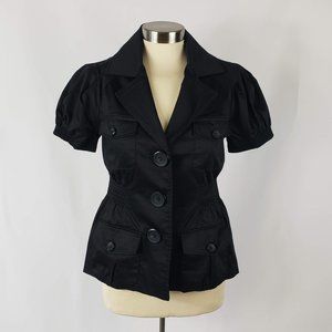 Kensie Black Short Sleeve Top/Blazer